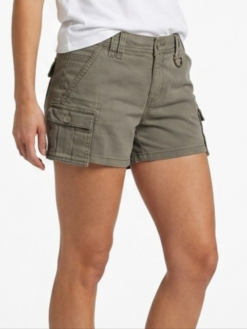 U.S. Polo Assn. Cargo Shorts | Olive Green Mid-Rise Utility Shorts | Size 11/12